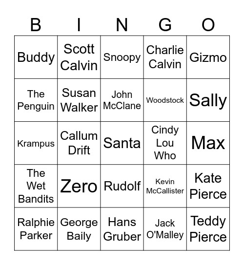 A Xmas 2025 Bingo Card
