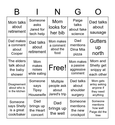 Maurina Christmas Bingo Card