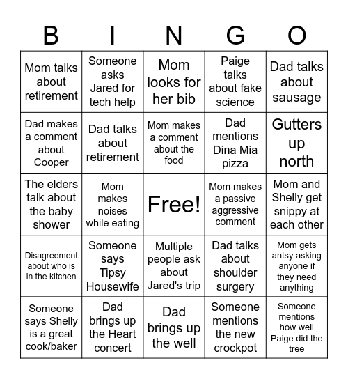 Maurina Christmas Bingo Card