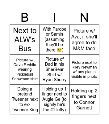 Daytona Farmer's Open Photo Bingo Card