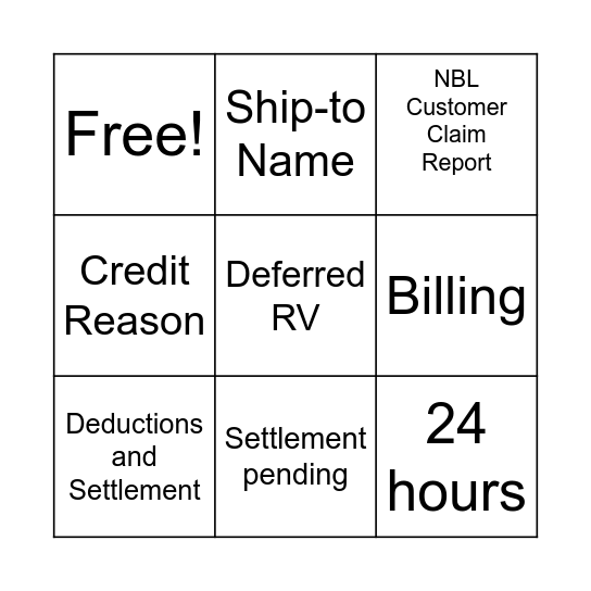 Cloud Training Bingo Card