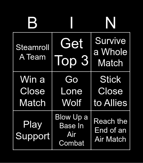 Helldivers Bingo Card