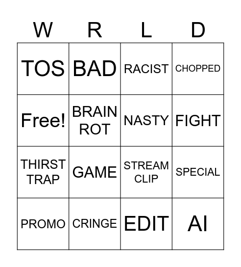 NEOWRLD Bingo Card