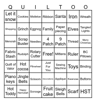 Holiday 2025 Bingo Card