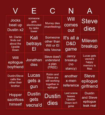 ST5 vol 2 and finale predictions Bingo Card
