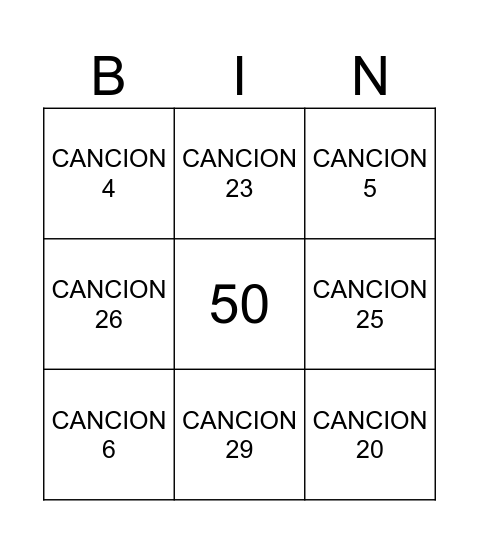 DIEGO'S PARTY Bingo Card