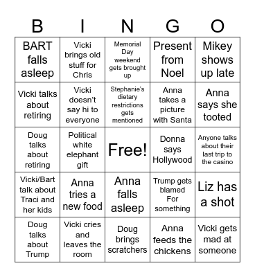 Christmas Bingo Card