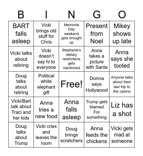 Christmas Bingo Card