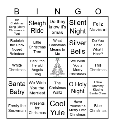 Christmas Classics Bingo Card