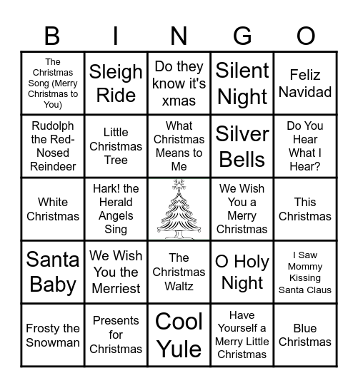 Christmas Classics Bingo Card