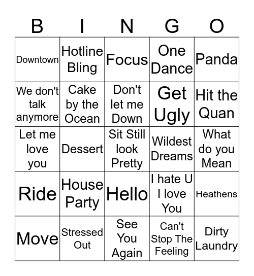 XX Bingo Card