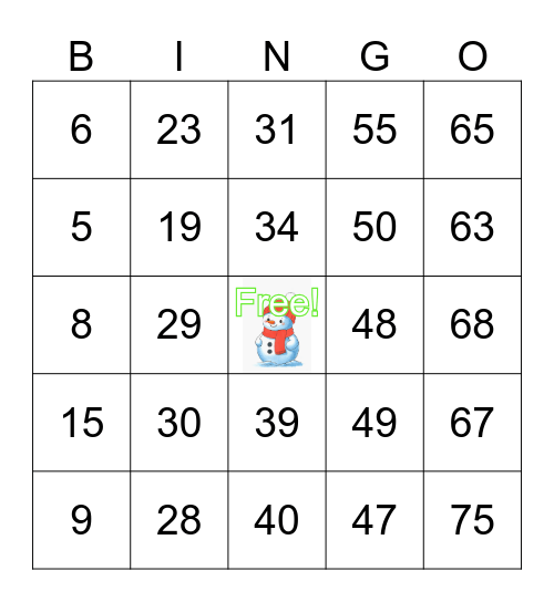 TIKI HOLIDAY PARTY Bingo Card
