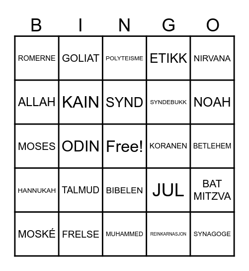 KRLE-BINGO Card