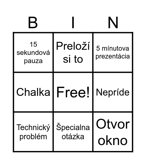 Hm Bingo Card