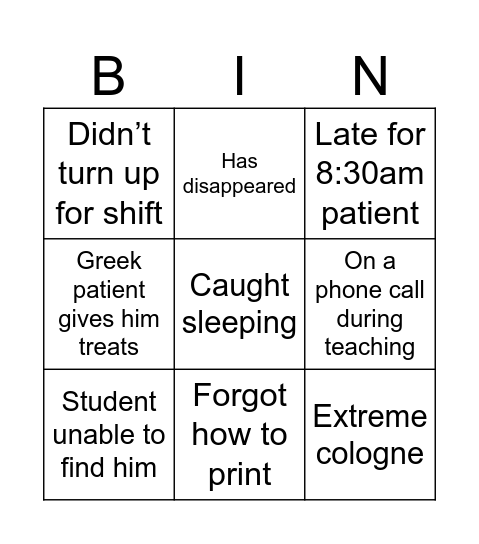 2026 Leo Bingo Card