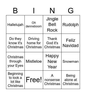Kerstbingo Card
