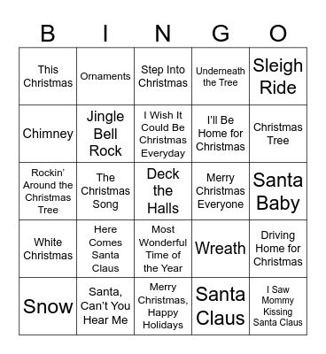 Christmas Bingo Card