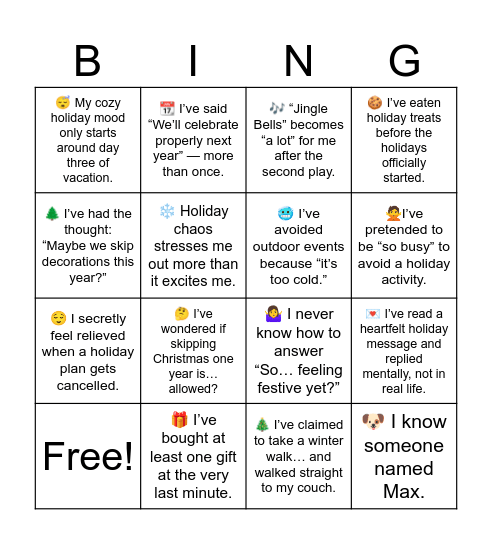 WHO IS THE GRINCHIEST Bingo Card