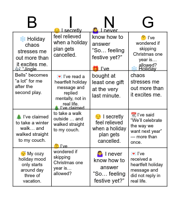 WHO IS THE GRINCHIEST Bingo Card