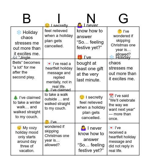 WHO IS THE GRINCHIEST Bingo Card