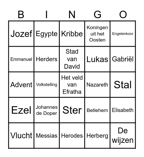 Kerst 2025 Bingo Card
