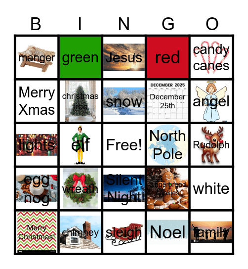 English Reading- Christmas Bingo! Bingo Card