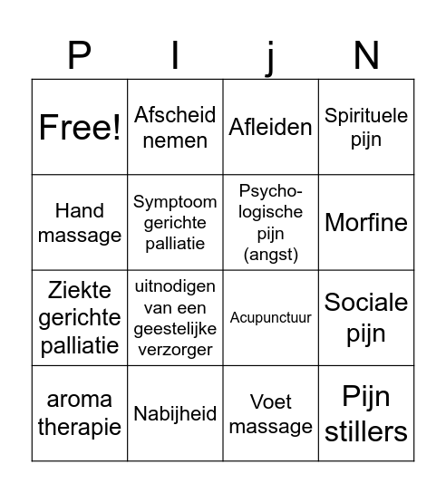 Bingo kaart Bingo Card