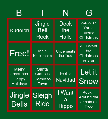 Christmas BINGO Card
