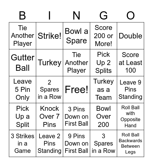 SPARETTES BINGO!!! Bingo Card