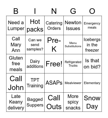 DFNS Bingo Card