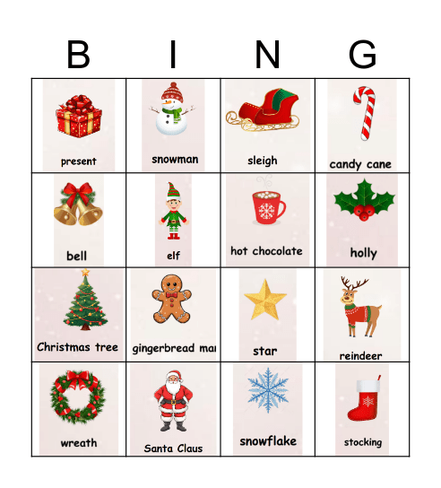 Christmas Bingo Card