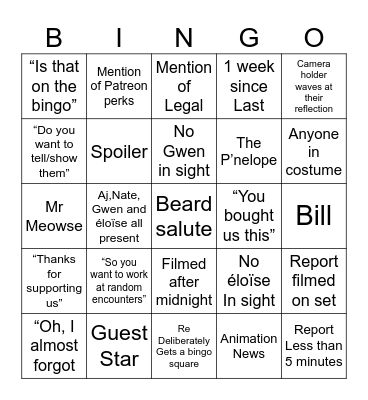 Report Bingo Card