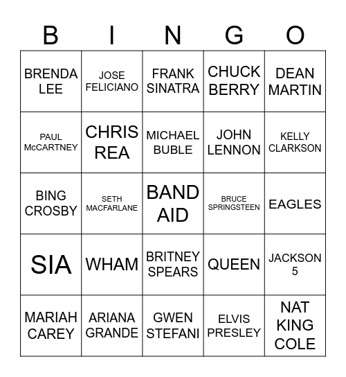 CHRISTMAS BINGO #2 Bingo Card
