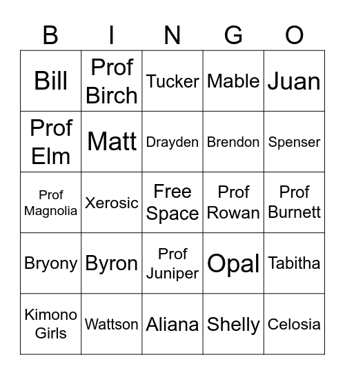 Character to make their Debut in 2026 Bingo Card