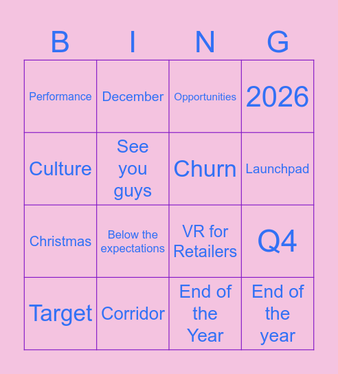 The Brief - December 2025 Bingo Card