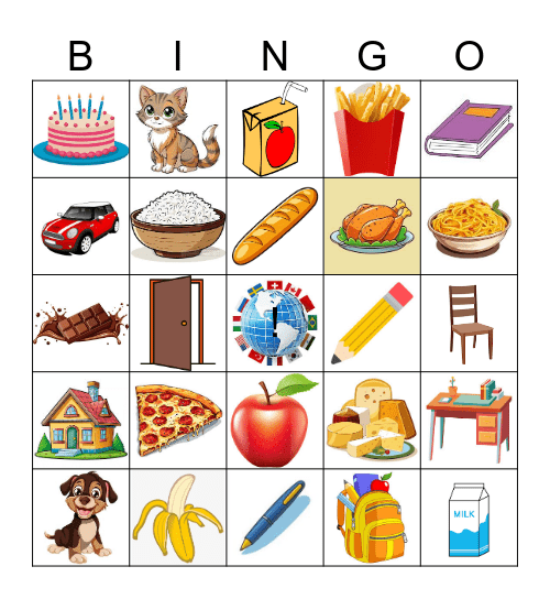 Le Francais 2 Bingo Card