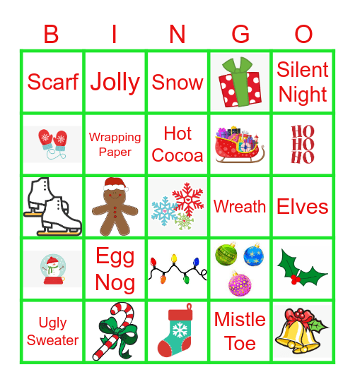 Holiday Party Bingo Card