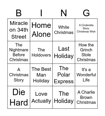 Christmas Bingo #3 Bingo Card