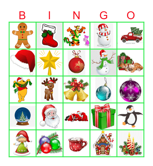 Office Holiday Bingo Card