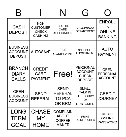 SOCO BINGO Card