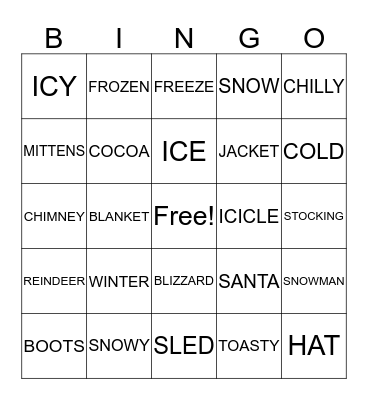 WINTER BINGO Card