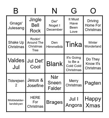 Julefest på ES2011 Bingo Card