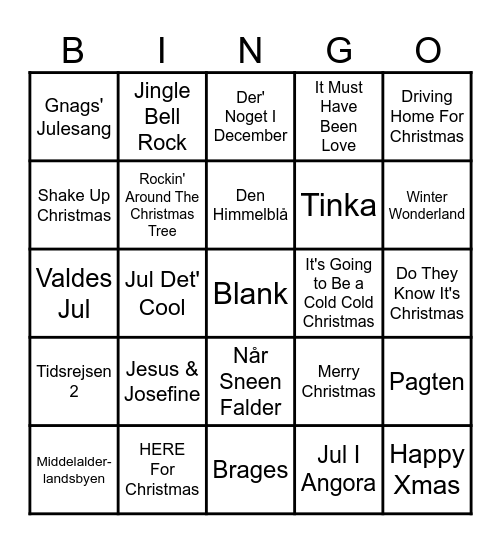 Julefest på ES2011 Bingo Card