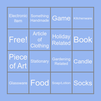 Library Bingo Card