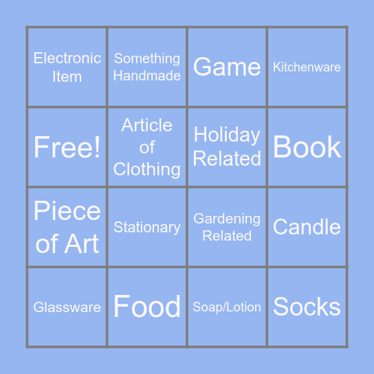 Library Bingo Card