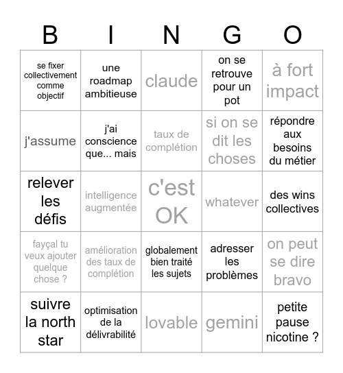 Bingo 2025 Bingo Card