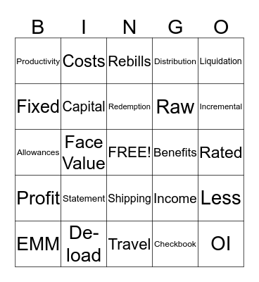 Day 1 Bingo Card