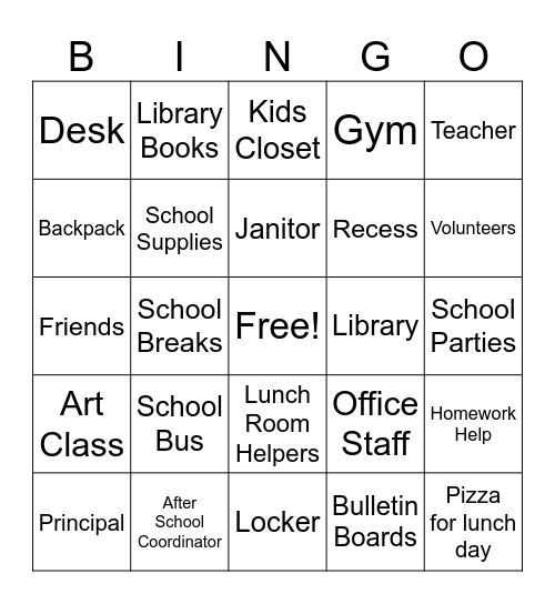 Gratitude Bingo Card