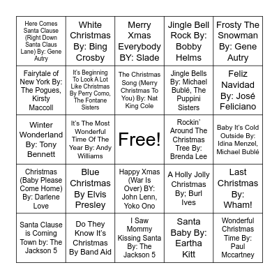 Christmas Bingo Card