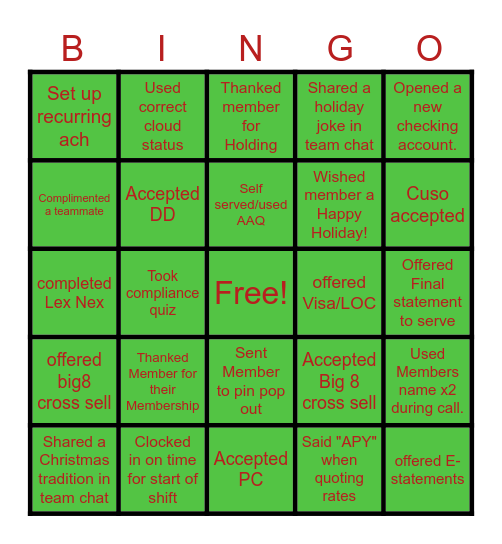 GRINCHMAS Bingo Card
